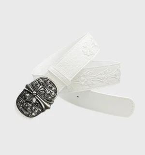 Cinto Chrome Hearts - White