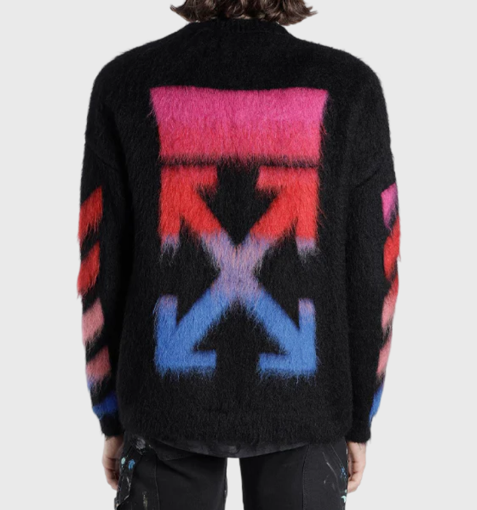 Sweater Knit Arrows - Off-White