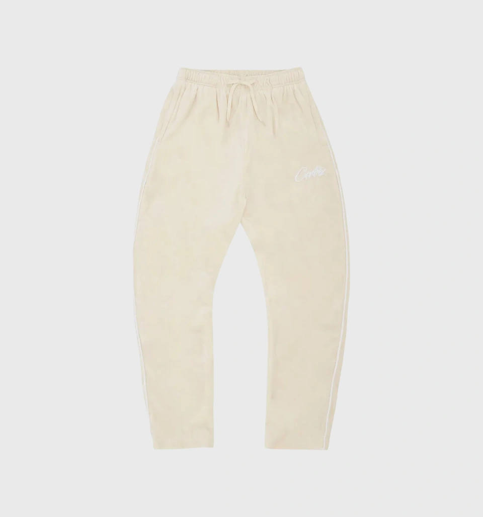 Corteiz Allstarz VVS Velour Pants 'Vanilla'