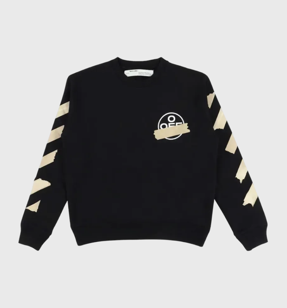 Moletom Off-White Tape Arrows Logo Black