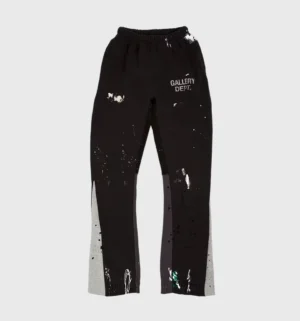 Painted Flare Sweatpant Black - Gallery Dept