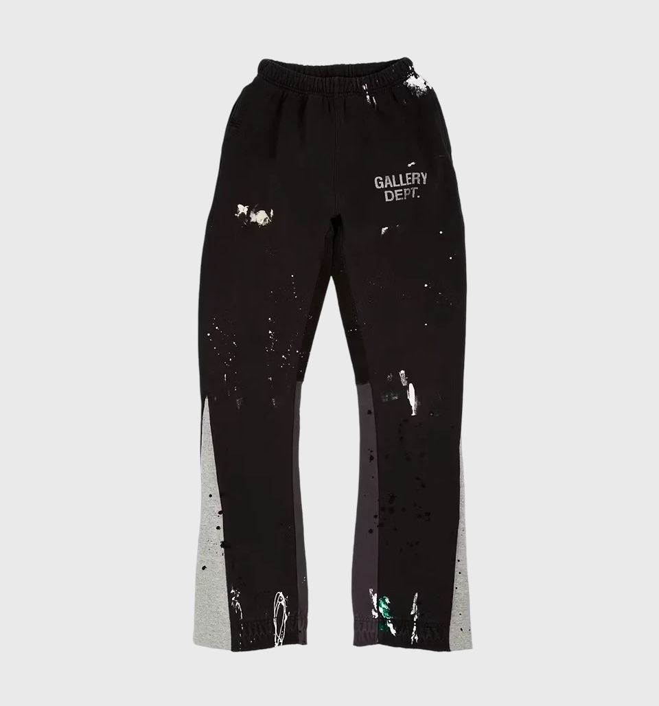 Painted Flare Sweatpant Black - Gallery Dept
