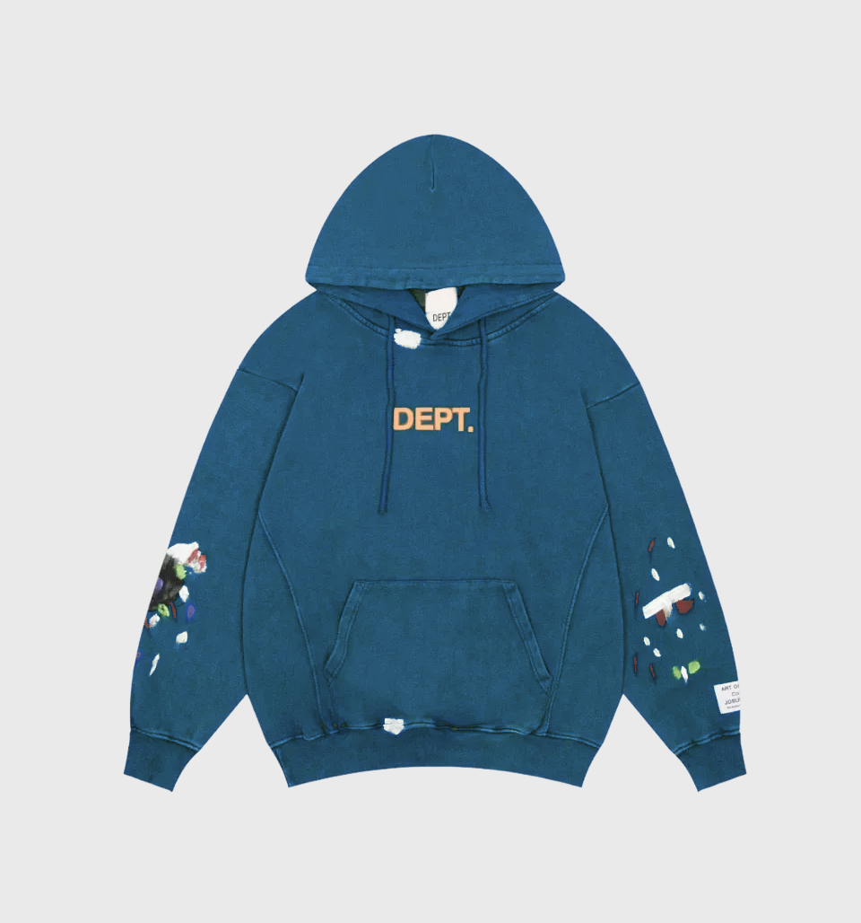 Painted Flare Sweatshirts Black - Gallery Dept