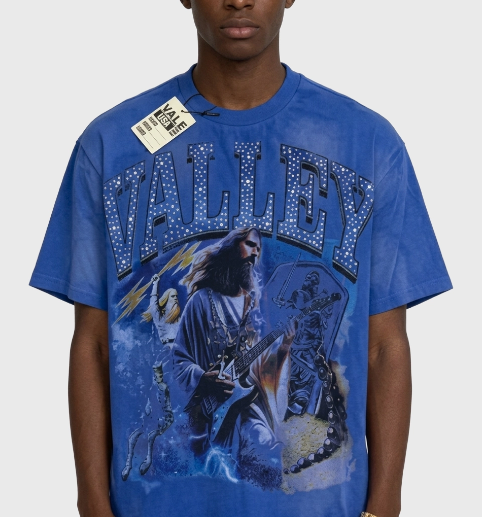 Holly Metal Blue Bling Tee - Vale Forever